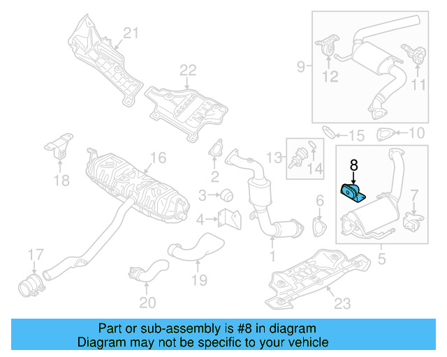 Front Muffler Rear Bracket 7L6-253-144-B - View 10