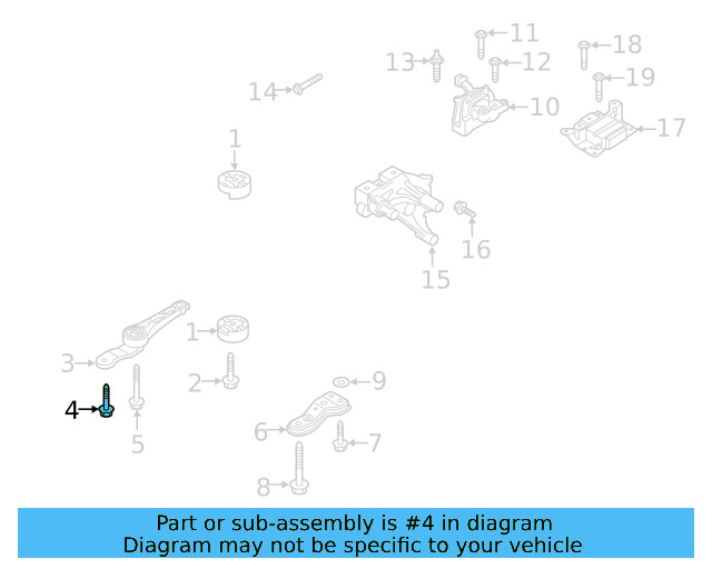 Engine Mount Support Bracket Bolt N-107-848-01 - View 6