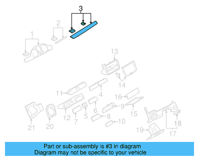 Trim Molding 3C1-857-212-AH-46X - View 11