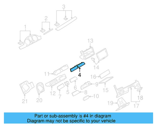 Center Bezel 3C0-857-368-H-20V - View 11
