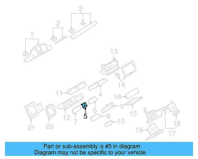 Center Bezel 3C0-857-368-H-20V - View 12