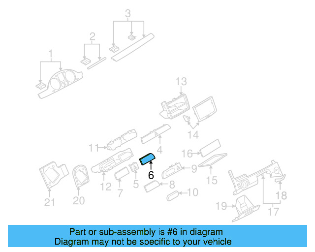 Trim Bezel 3C0-858-342-R-3H5 - View 16