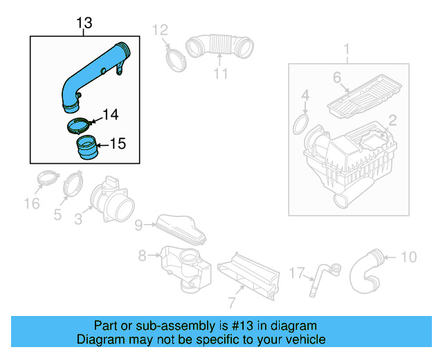 Engine Air Intake Hose 1K0-129-627-C - View 64