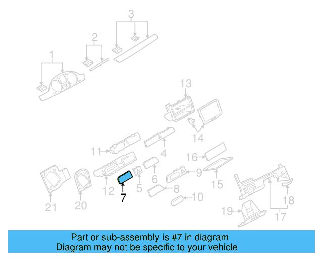 Trim Bezel 3C0-858-341-Q-20V - View 13
