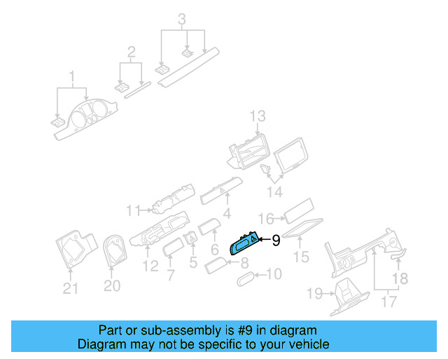 Trim Bezel 3C0-858-341-Q-20V - View 5