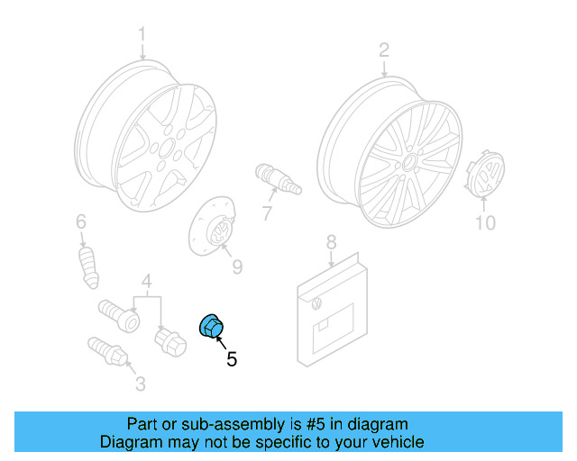 Wheel Bolt Cap 7L6-601-173-A-2ZZ - View 22