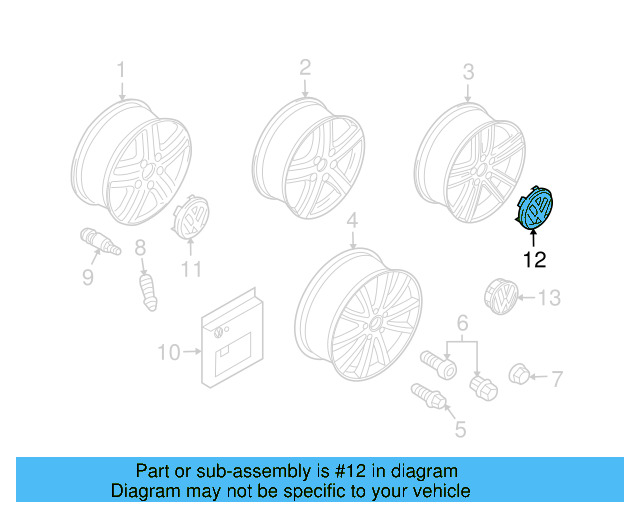 Center Cap 7L6-601-149-RVC - View 17