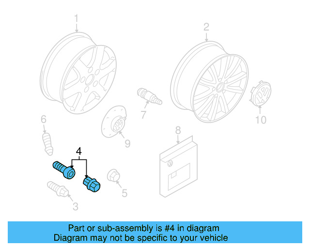 Wheel Bolt 7L0-698-139-060 - View 13