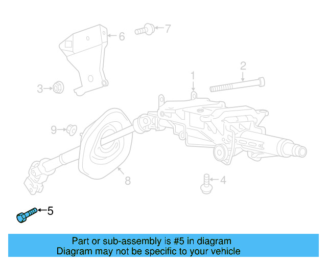 Steering Column Lower Bolt N-010-244-25 - View 5