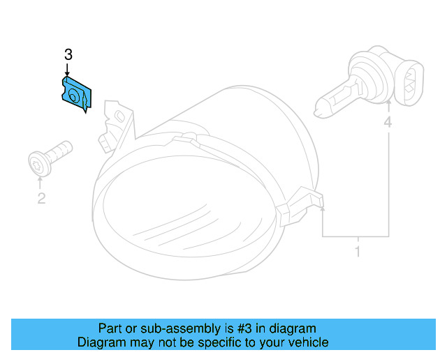 Fog Lamp Assembly U WHT-002-644 - View 4