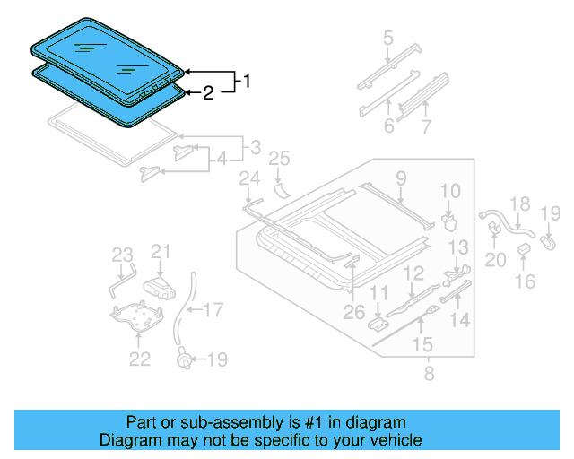 Sunroof Glass 4B0-877-071-H - View 8