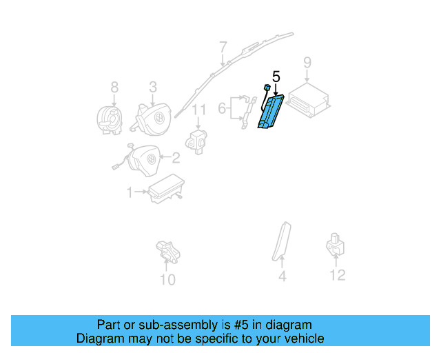 Side Impact Inflator Module 3C0-880-441 - View 5