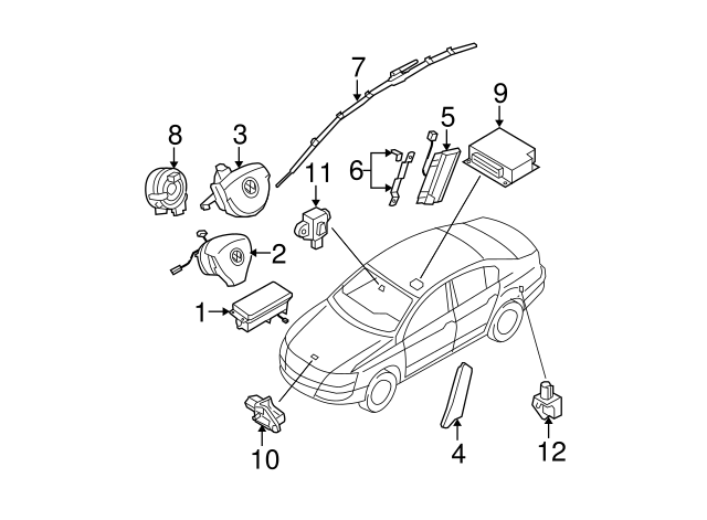 Side Impact Inflator Module 3C0-880-442