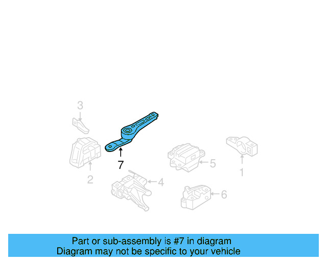 Rear Support 3C0-199-855-J - View 14