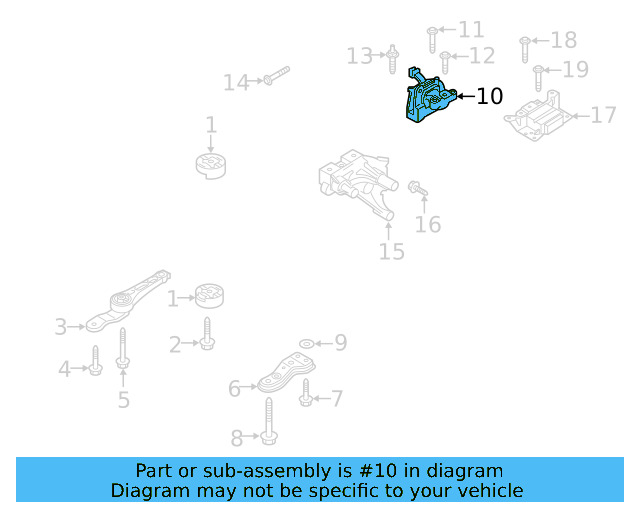 Motor Mount 3Q0-199-262-C - View 7