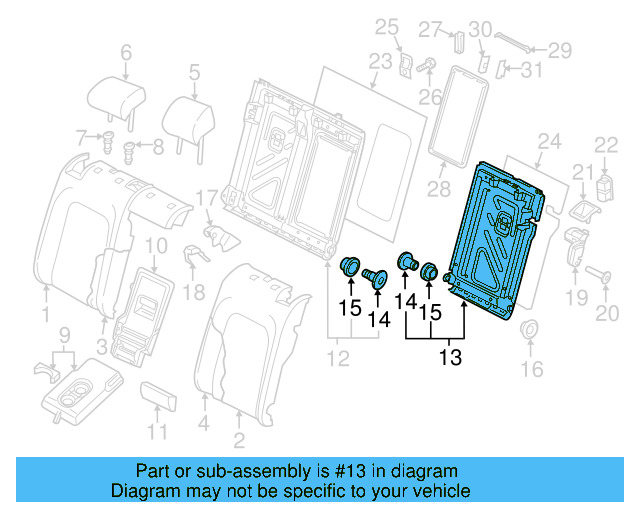 Seat Back Frame 5QM-881-045-A - View 3