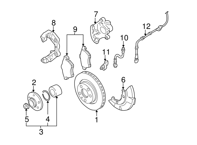 ABS Wheel Speed Sensor 1J0-927-804 - View 25