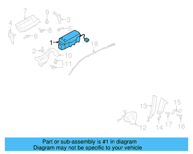 Passenger Air Bag 1K0-880-204-M - View 5
