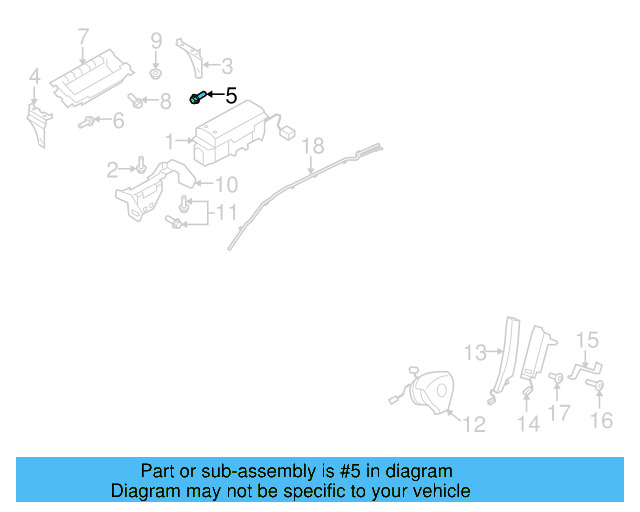 Passenger Air Bag Bolt N-910-935-02 - View 5