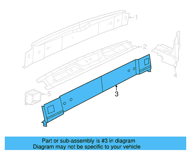 Rear Body Panel 7B0-813-301 - View 5