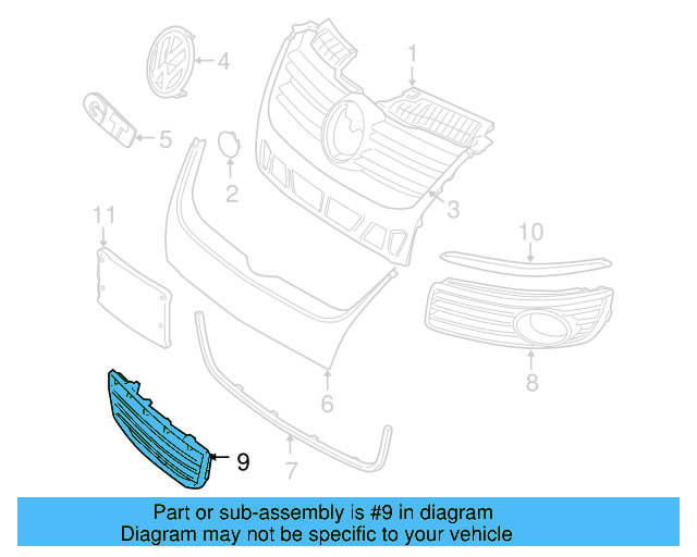 Grille 1K0-853-677-C-9B9 - View 18