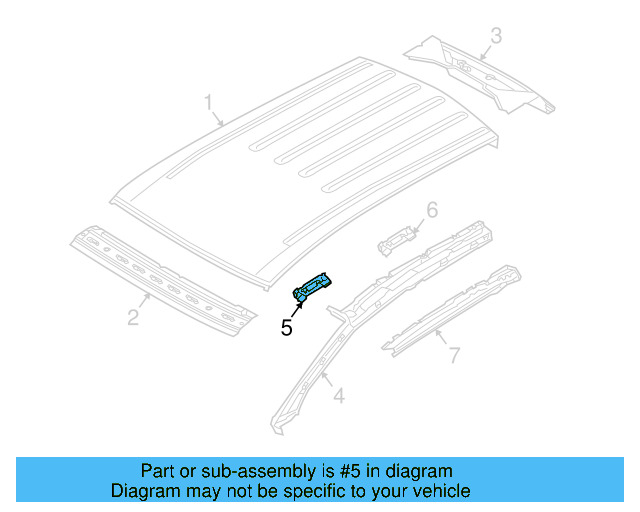 Inner Windshield Pillar Front Bracket 7L0-817-421-A - View 3