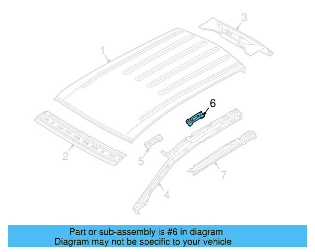 Inner Windshield Pillar Rear Bracket 7L0-817-772-C - View 3