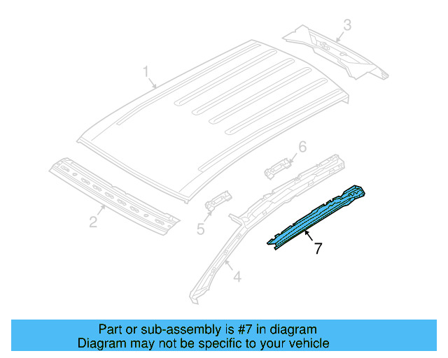 Rail Reinforced 7L0-809-250-A - View 3