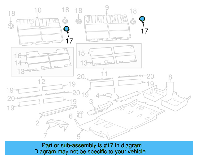 Scuff Plate Plug 7B0-853-399-DE5 - View 3