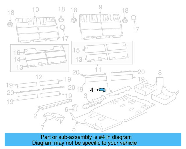 Scuff Plate Plug 7B0-853-399-DE5 - View 5