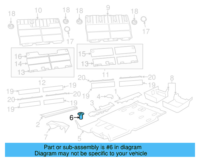 Carpet Plug 7B0-863-119-A-HL5 - View 6
