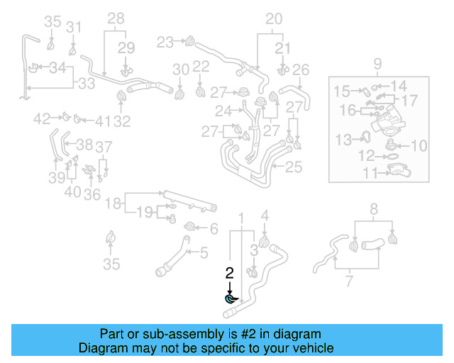 Upper Hose Front Bracket 7L6-121-129-A - View 4
