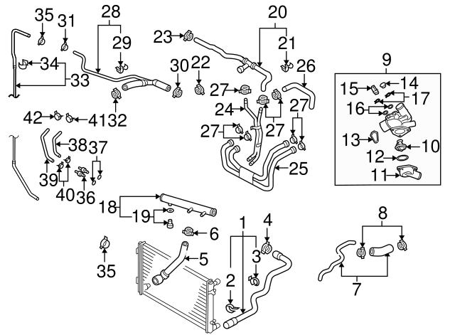 Thermostat Housing Gasket 021-121-119-A