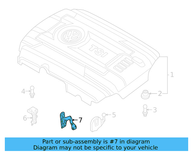 Engine Cover Bracket 06K-103-392-F
