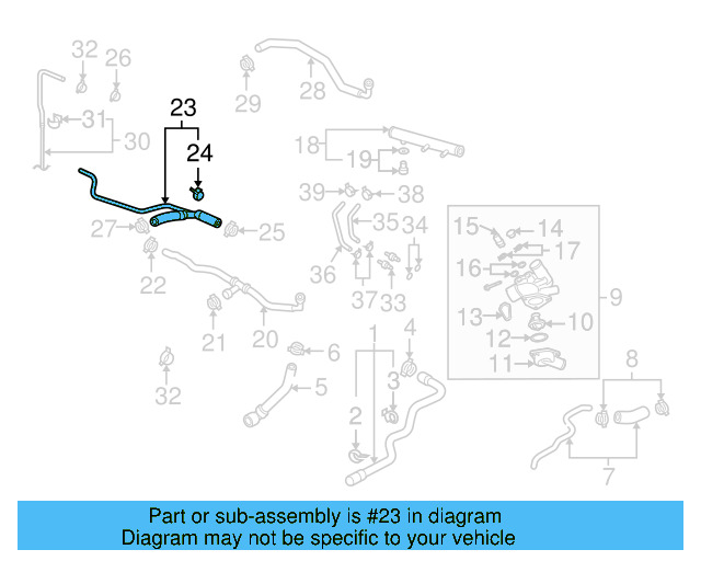 Water Hose Assembly 057-121-077 - View 4