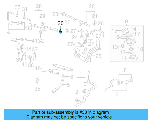 Reservoir Hose 7L0-122-447 - View 5