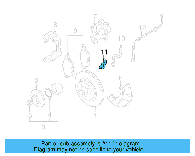 ABS Wheel Speed Sensor 1J0-927-804 - View 26
