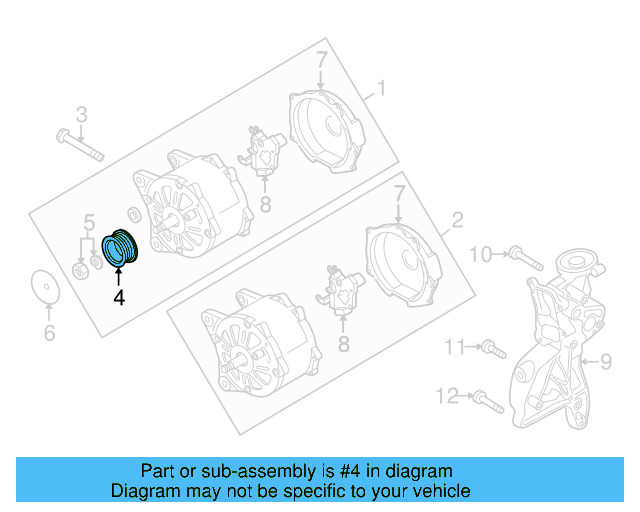 Alternator Pulley 06B-903-119-D - View 26
