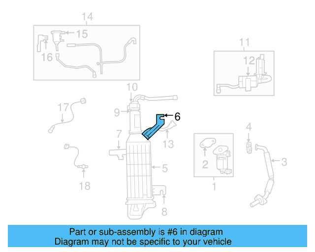 Vapor Canister Upper Bracket 7B0-201-828-A - View 6