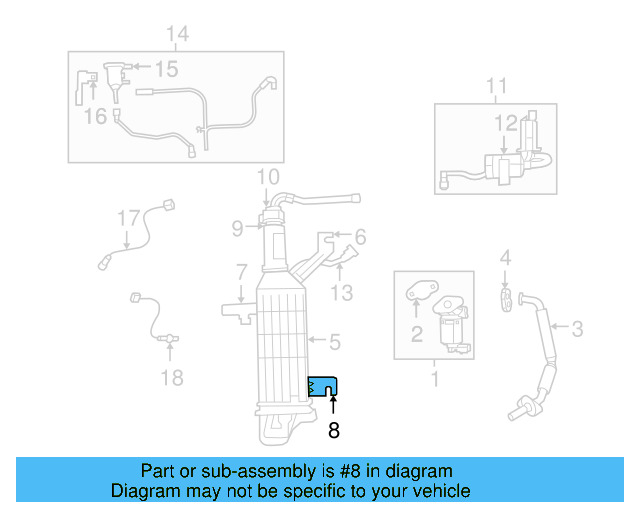 Vapor Canister Lower Bracket 7B0-201-829 - View 3