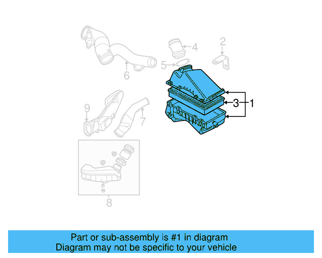 Air Cleaner Assembly 1C0-129-607-D - View 3