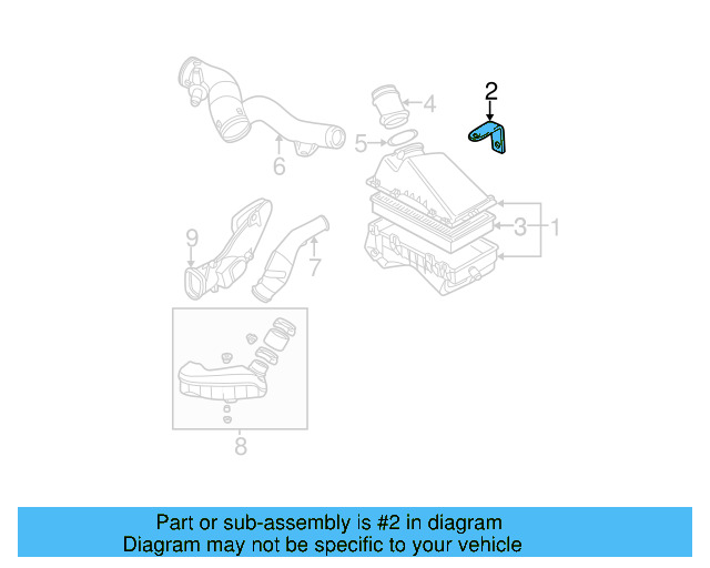 Air Cleaner Assembly Bracket 1C0-129-704-B - View 9