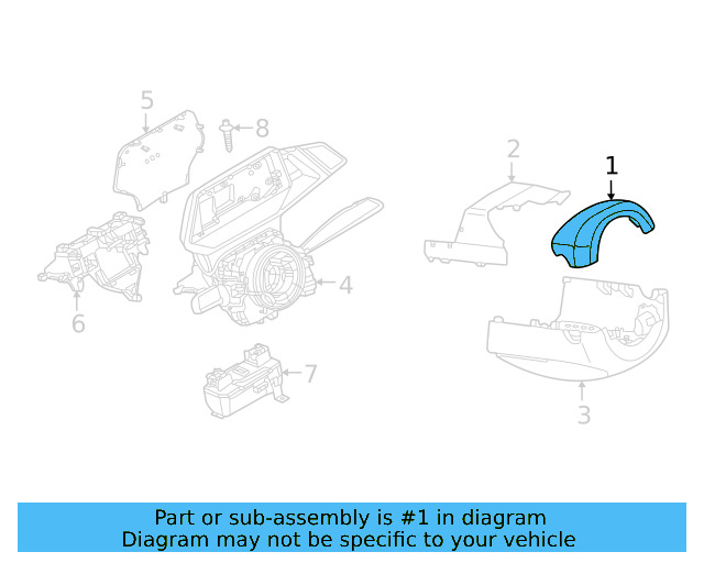 Upper Column Cover 10A-858-517-4PK - View 3