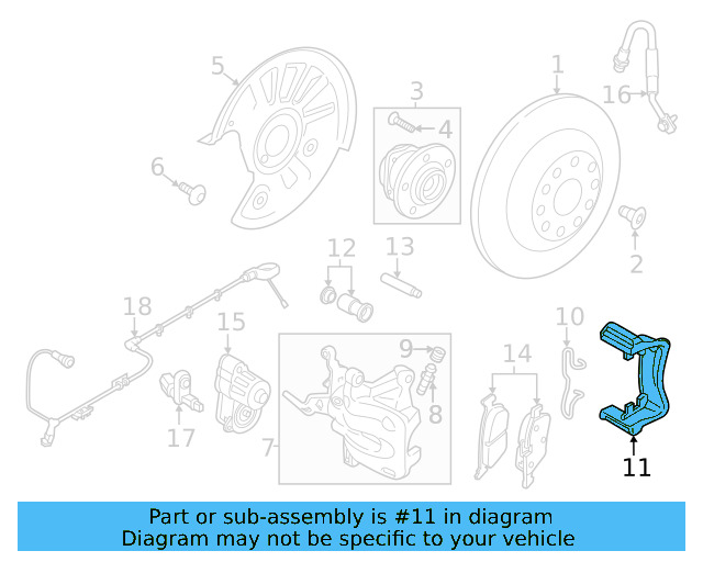 Caliper Support 5Q0-615-425-C-SL7 - View 6