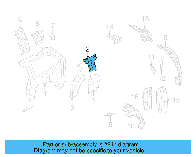 Upper Pillar Reinforced 7B0-809-261-B - View 3