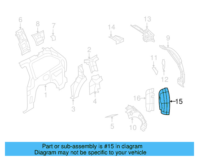Inner Wheelhouse 7B0-810-364 - View 3