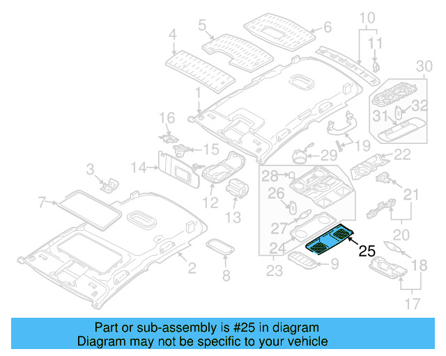 Lamp Bezel 1K0-947-133-E-71N - View 12