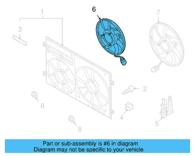 Fan & Motor 1K0-959-455-ET - View 5