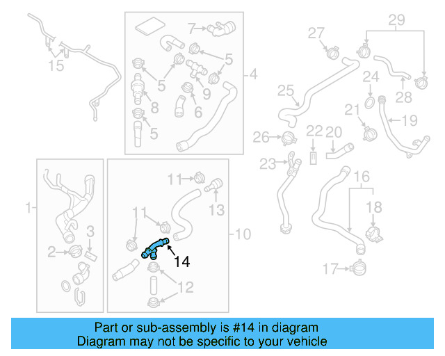Cooling System Bypass Line Adapter 1K0-121-087-N - View 2