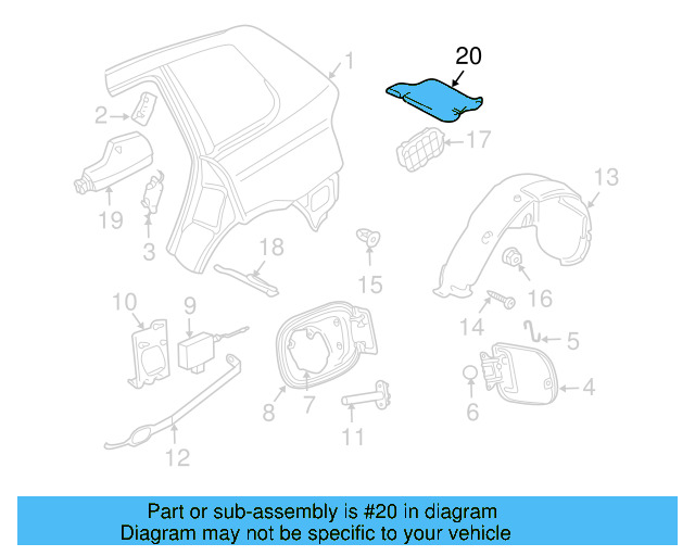 Sound Absorber 7L6-864-649-A - View 2